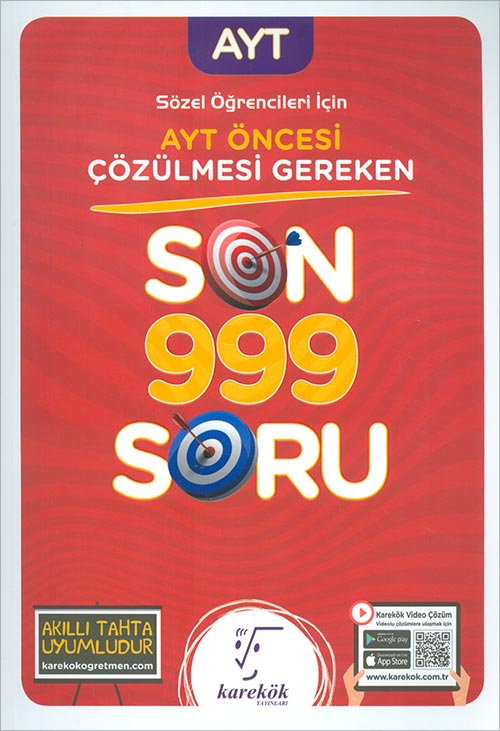 AYT ÖNCESİ ÇÖZÜLMESİ GEKEN 999 SORU -SÖZEL-