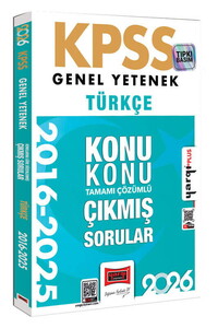 KPSS Genel Yetenek Türkçe 2016 2026 ÇS -2026