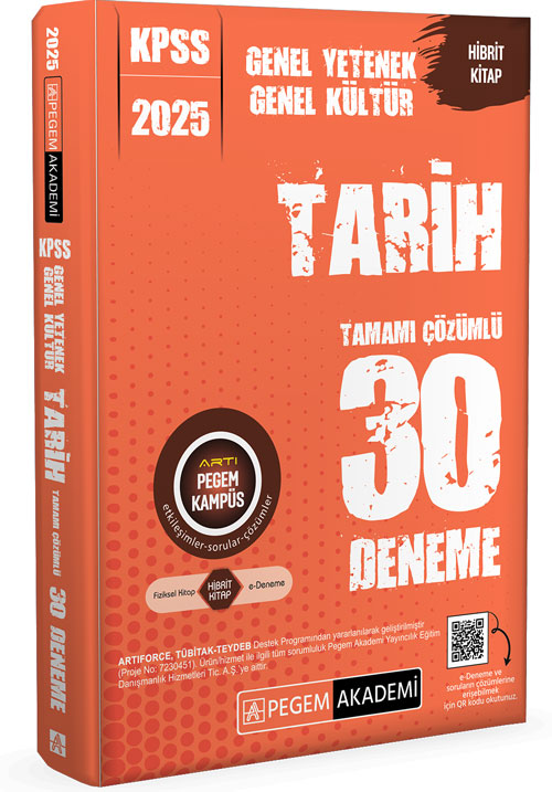 KPSS GYGK TARİH 30 LU DENEME İADESİZ -2025