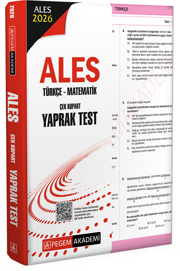 ALES TÜRKÇE MATEMATİK ÇEK KOPART -YT- 2026 
