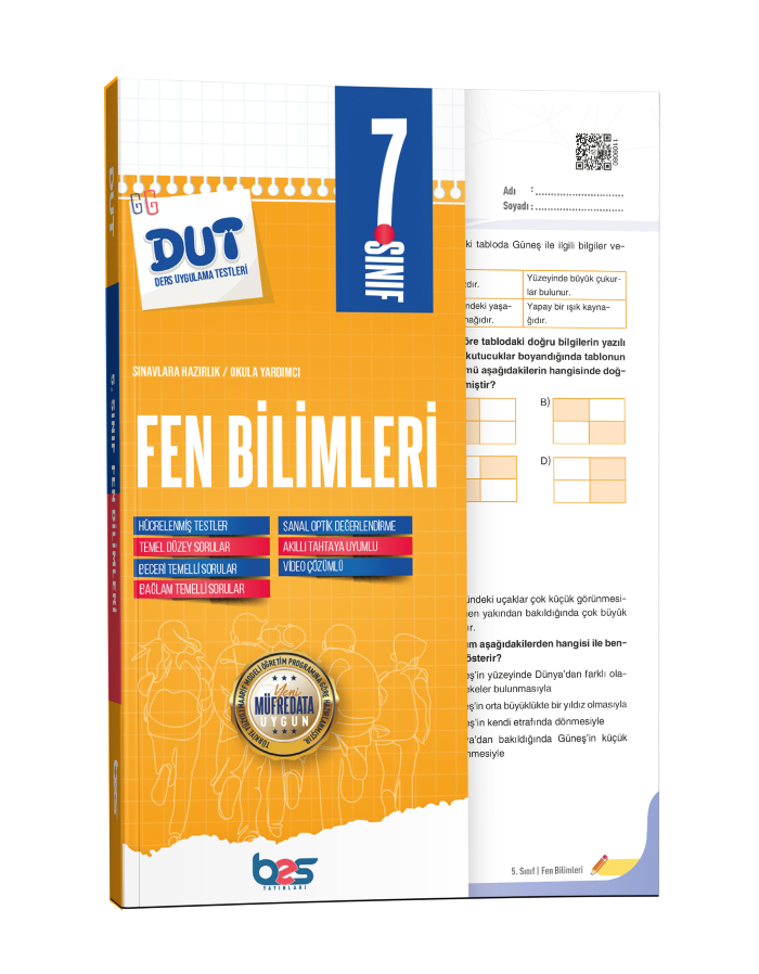 BES DUT 07.SINIF UYGULAMA TESTİ FEN BİLM - 2026-27