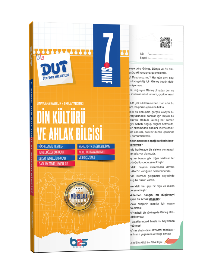 BES DUT 07.SINIF UYGULAMA TESTİ DİN KÜLT - 2026-27