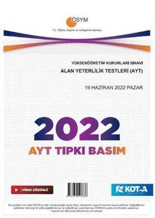 2022 AYT TIPKI BASIM KİTAPÇIĞI -2025